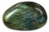 Flashy, Polished Labradorite Palm Stone - Madagascar #142811-1